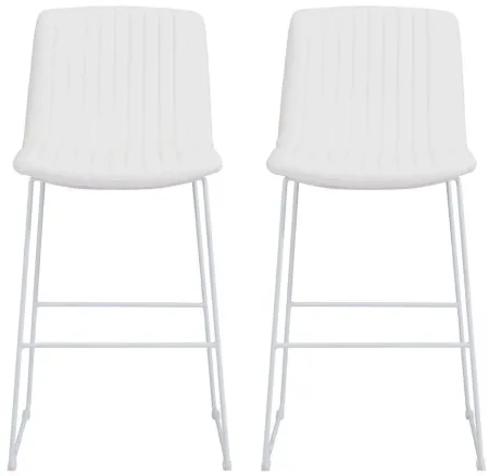 Mode Barstool (Set of 2) in White by Zuo Modern