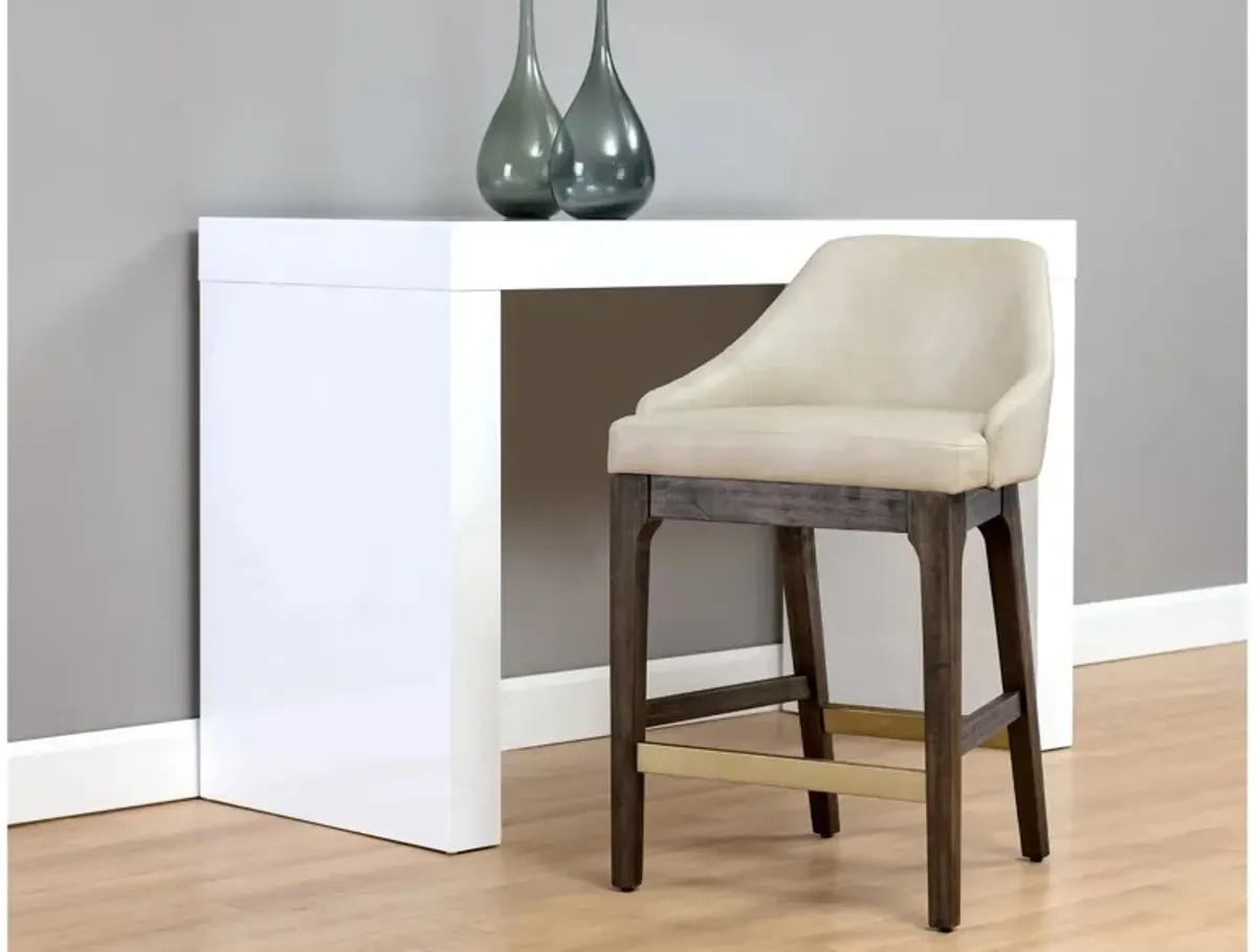 Kace Counter Stool in BRAVO CREAM by Sunpan