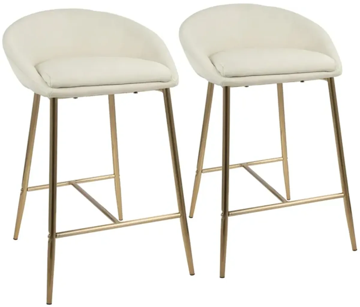 Matisse Counter-Height Stool - Set of 2 in Cream by Lumisource