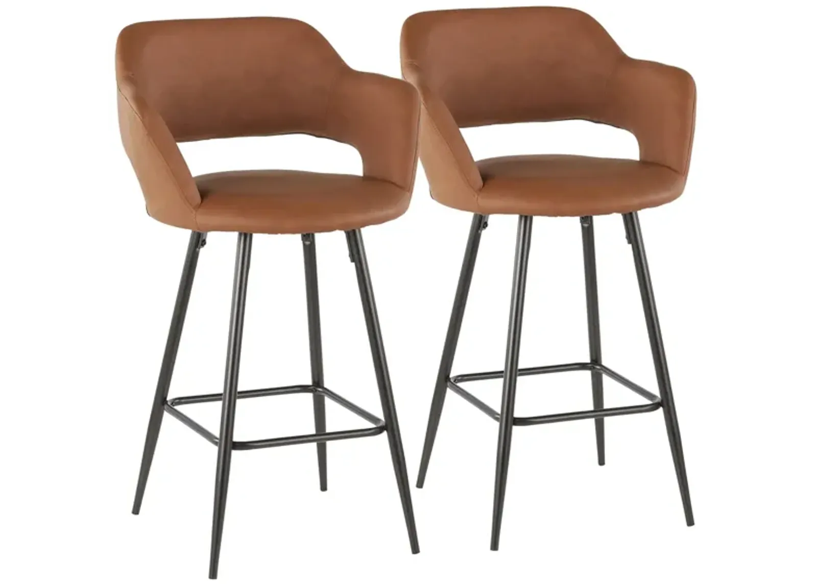 Margarite Counter-Height Stool - Set of 2 in Brown by Lumisource