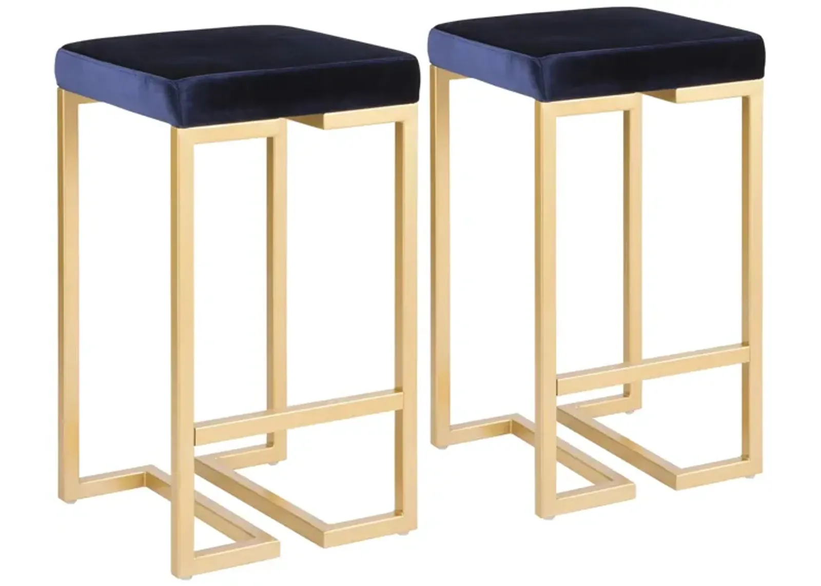 Midas Counter-Height Stool - Set of 2 in Blue by Lumisource