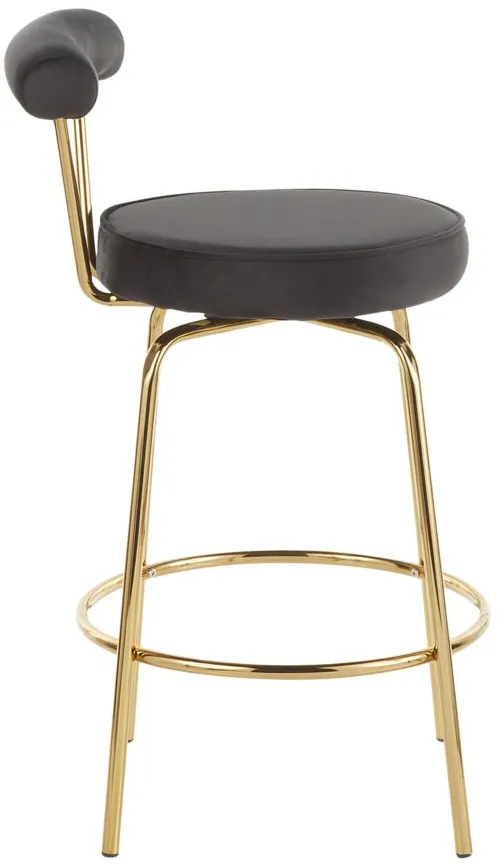 Rhonda Counter-Height Stool - Set of 2 in Black by Lumisource