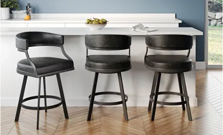 Squire 26" Swivel Barstool in Black by Armen Living