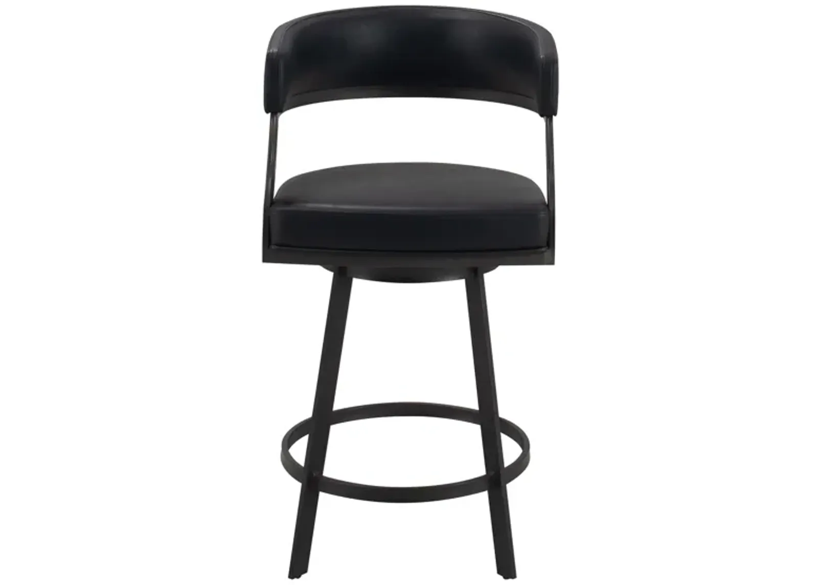 Squire 26" Swivel Barstool in Black by Armen Living