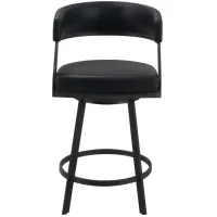 Squire 26" Swivel Barstool in Black by Armen Living