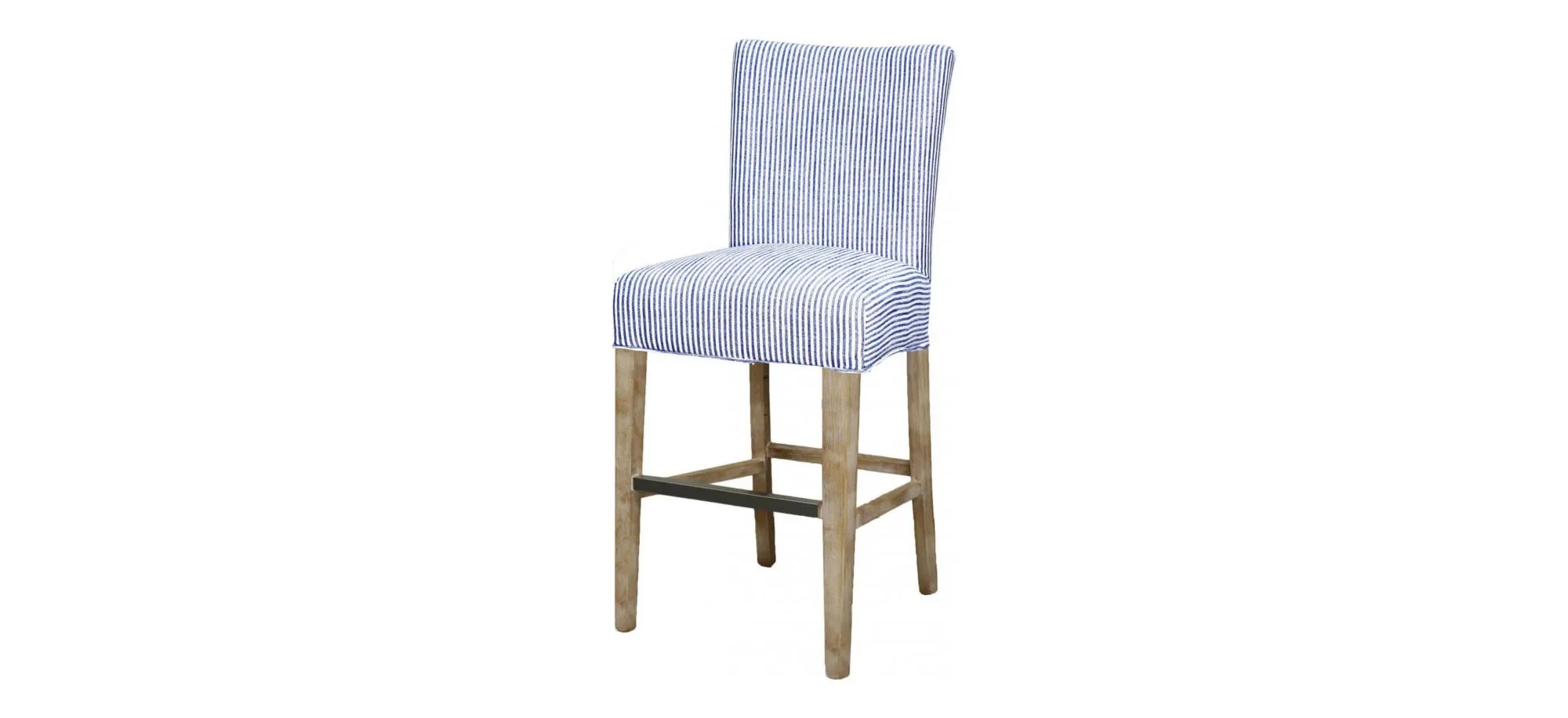 Milton Bar Stool in Blue Stripes by New Pacific Direct