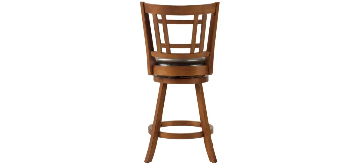 Hanlon Swivel Counter Stool in Brown / Oak by Hillsdale Furniture