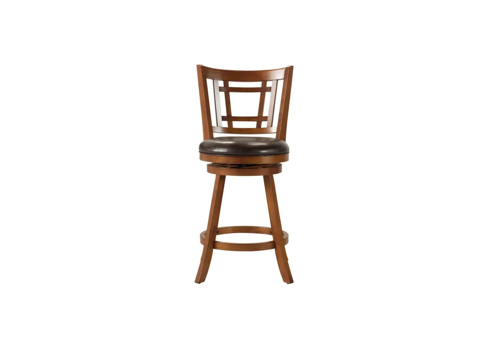 Hanlon Swivel Counter Stool in Brown / Oak by Hillsdale Furniture