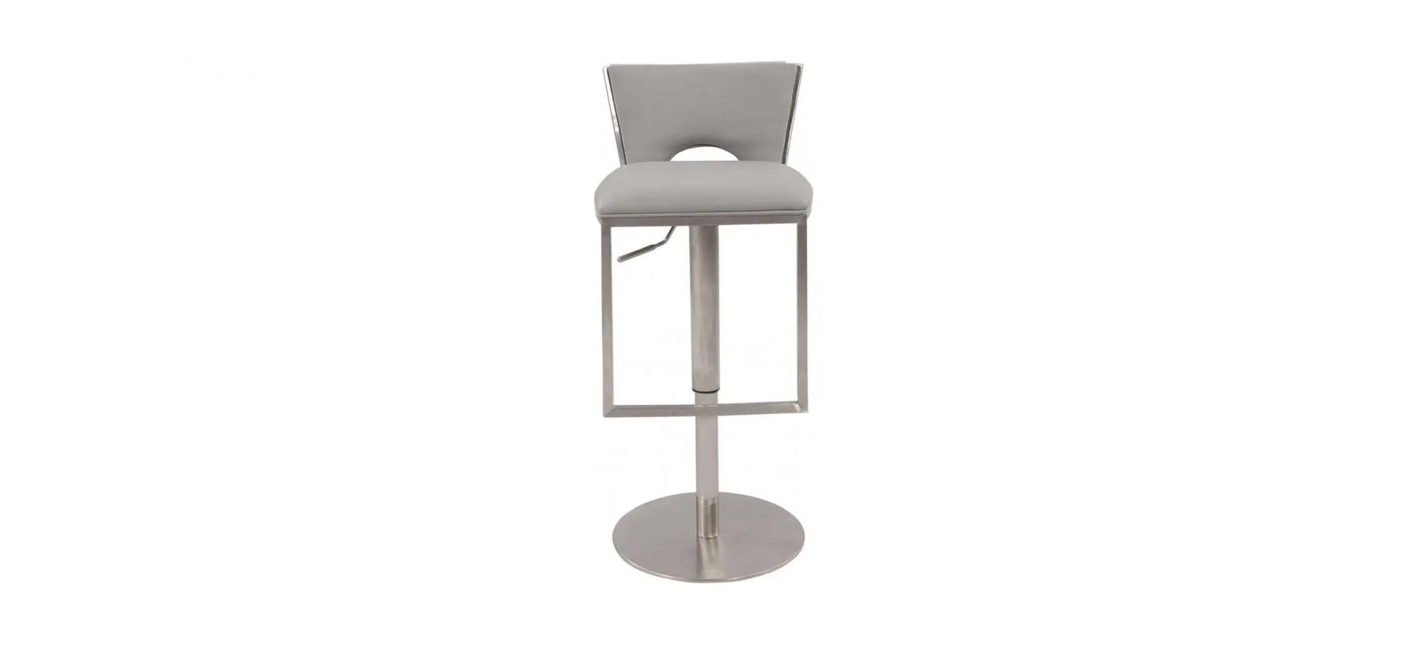 Carlisle Adjustable-Height Bar Stool in Grey by Chintaly Imports