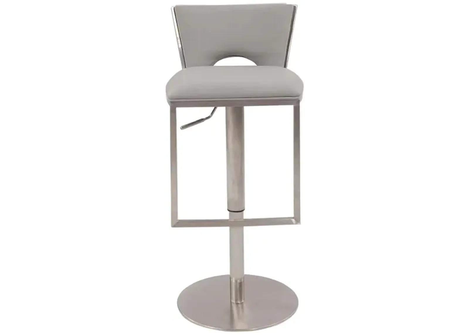 Carlisle Adjustable-Height Bar Stool in Grey by Chintaly Imports