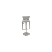 Carlisle Adjustable-Height Bar Stool in Grey by Chintaly Imports