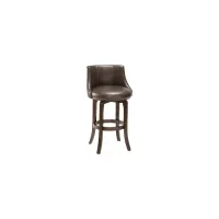 Napa Valley Leather Swivel Counter Stool - Brown in Brown by Hillsdale Furniture