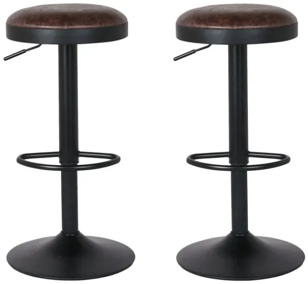 Juno Gaslift Backless Bar Stool: Set of 2