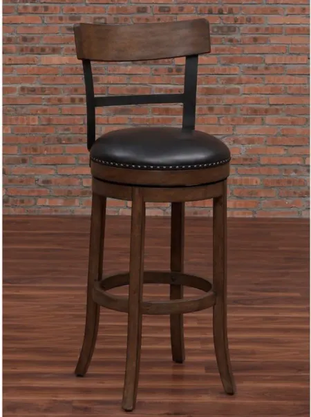 Taranto Spectator Stool in Washed Brown by American Woodcrafters