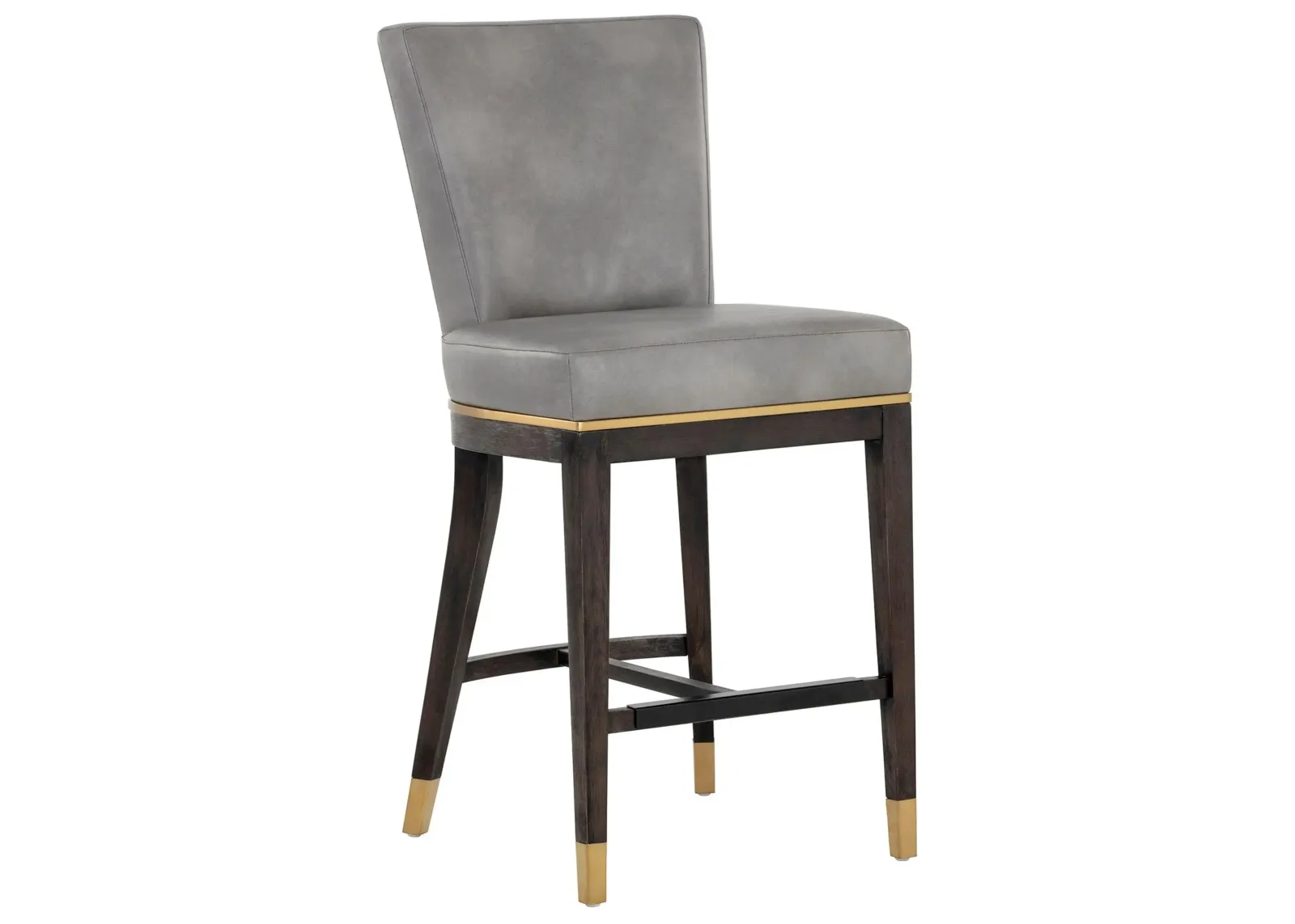 Alister counter Stool in BRAVO METAL / POLO CLUB STONE by Sunpan