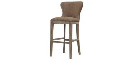 Dorsey Bar Stool in Nubuck Chocolate by New Pacific Direct