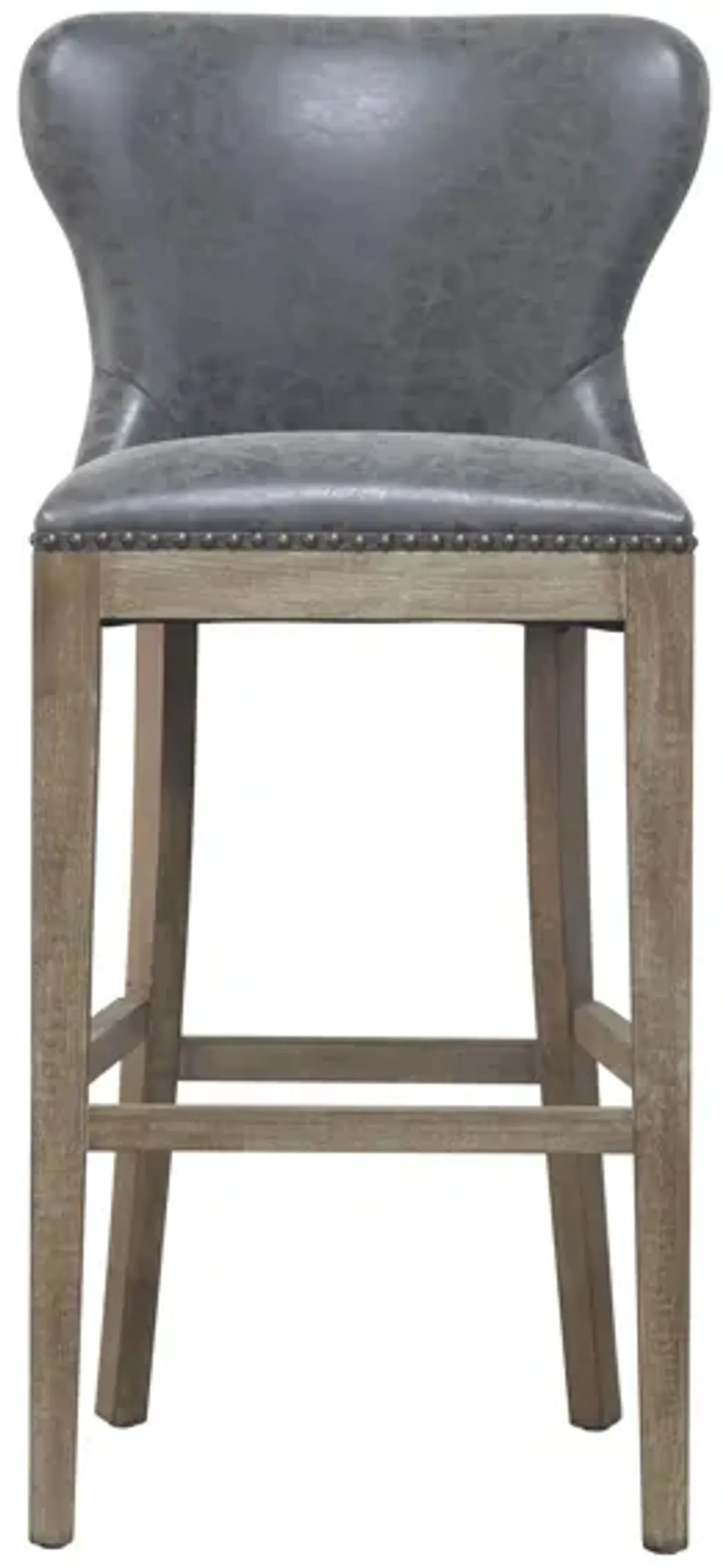 Dorsey Bar Stool in Nubuck Charcoal by New Pacific Direct