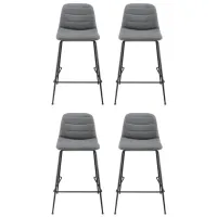 Caleb Counter Stool: Set of 4 in Penta Gray by New Pacific Direct