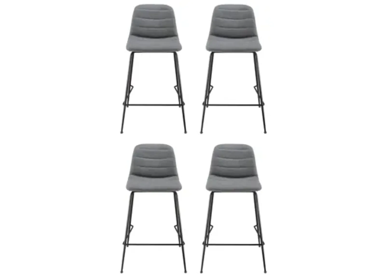 Caleb Counter Stool: Set of 4 in Penta Gray by New Pacific Direct