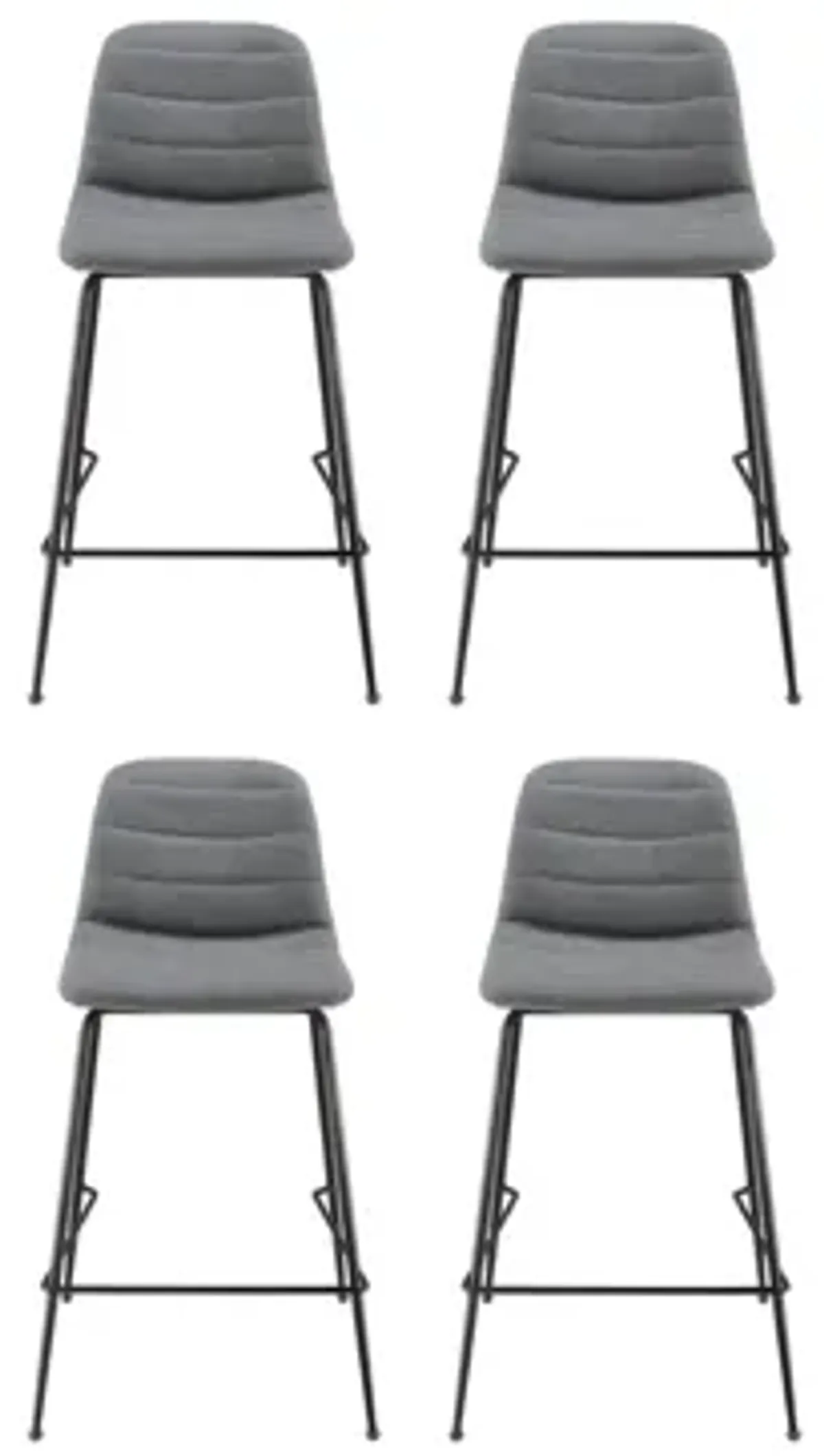 Caleb Counter Stool: Set of 4 in Penta Gray by New Pacific Direct