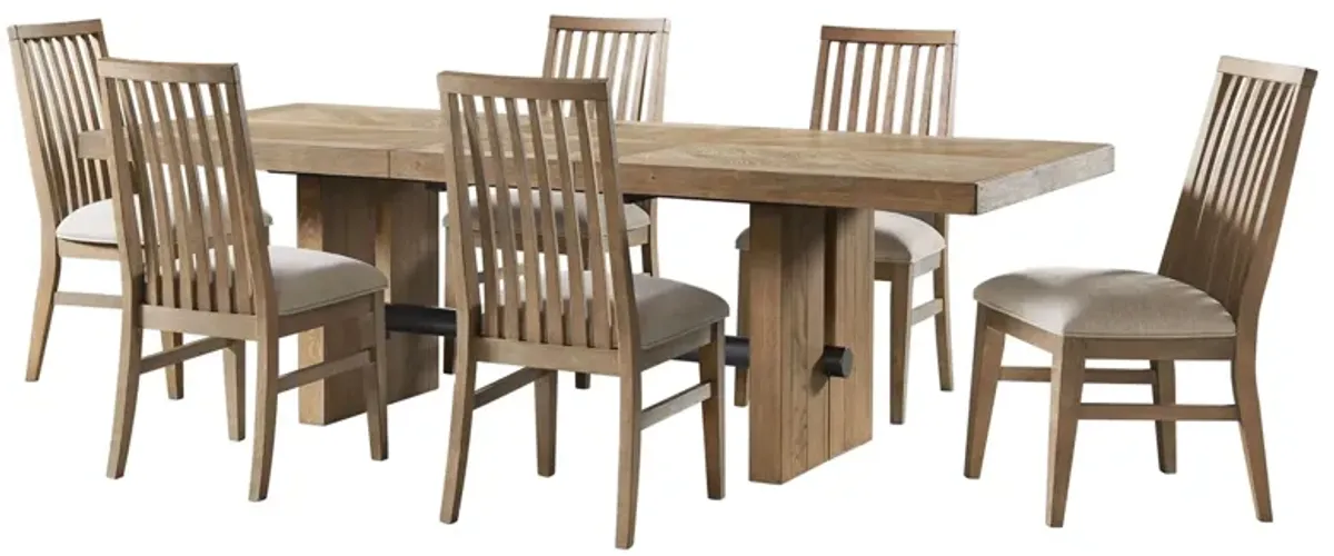 Landmark 7-pc. Dining Set in Weathered Oak by Intercon