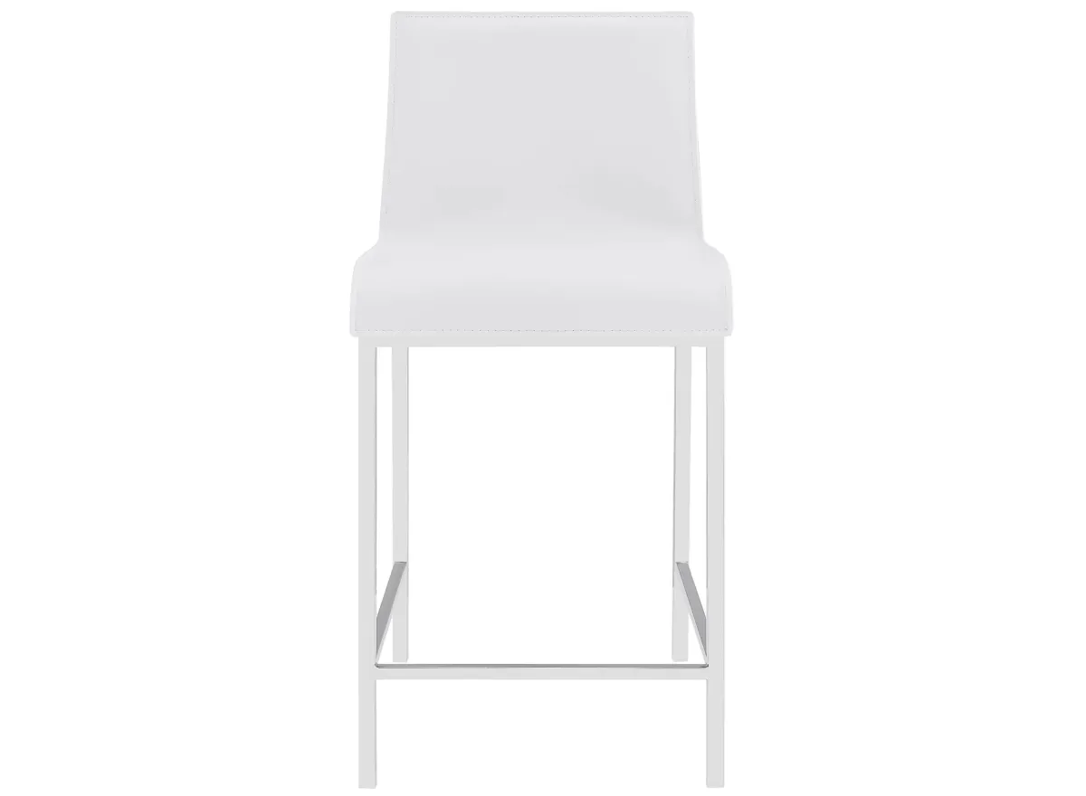 Cam Counter Stool -Set of 2 in White by EuroStyle