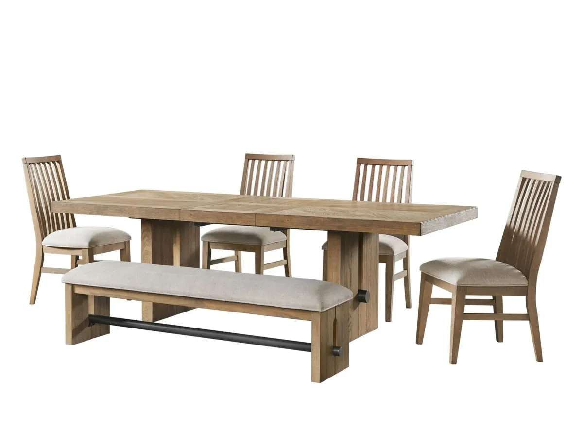 Landmark 6-Pc. Dining Set in Weathered Oak by Intercon