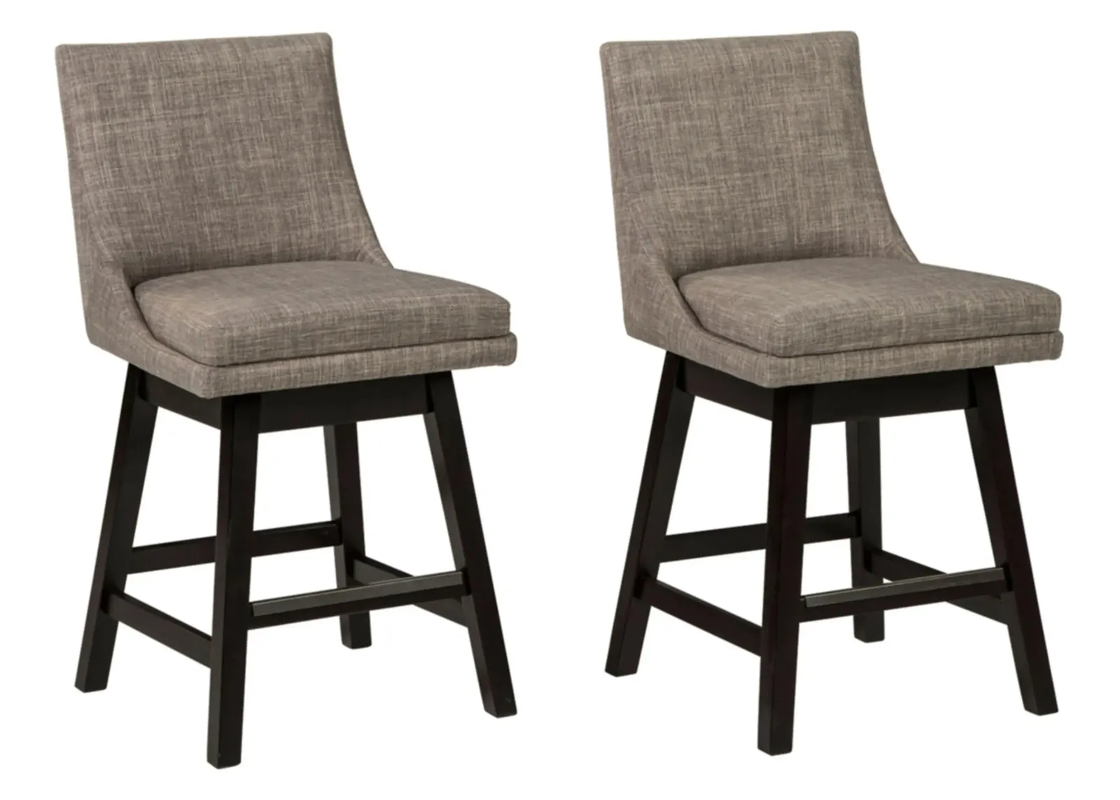 Meryle Swivel Counter Stool - Set of 2 in Light Gray by Ashley Express