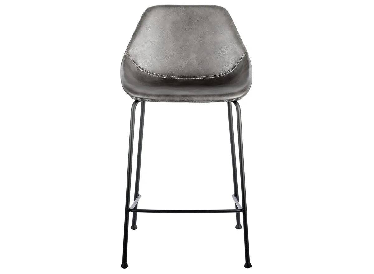 Corinna Counter Stool -Set of 2 in Dark Gray by EuroStyle