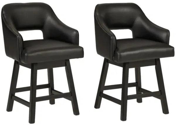 Meryle Open Swivel Counter Stool - Set of 2