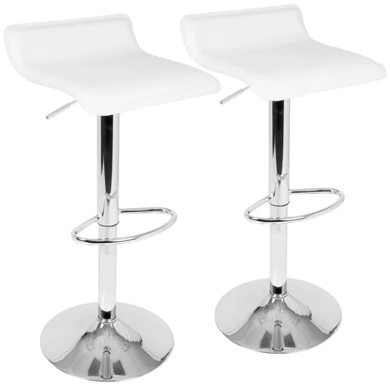 Ale Barstool - Set of 2 in White by Lumisource