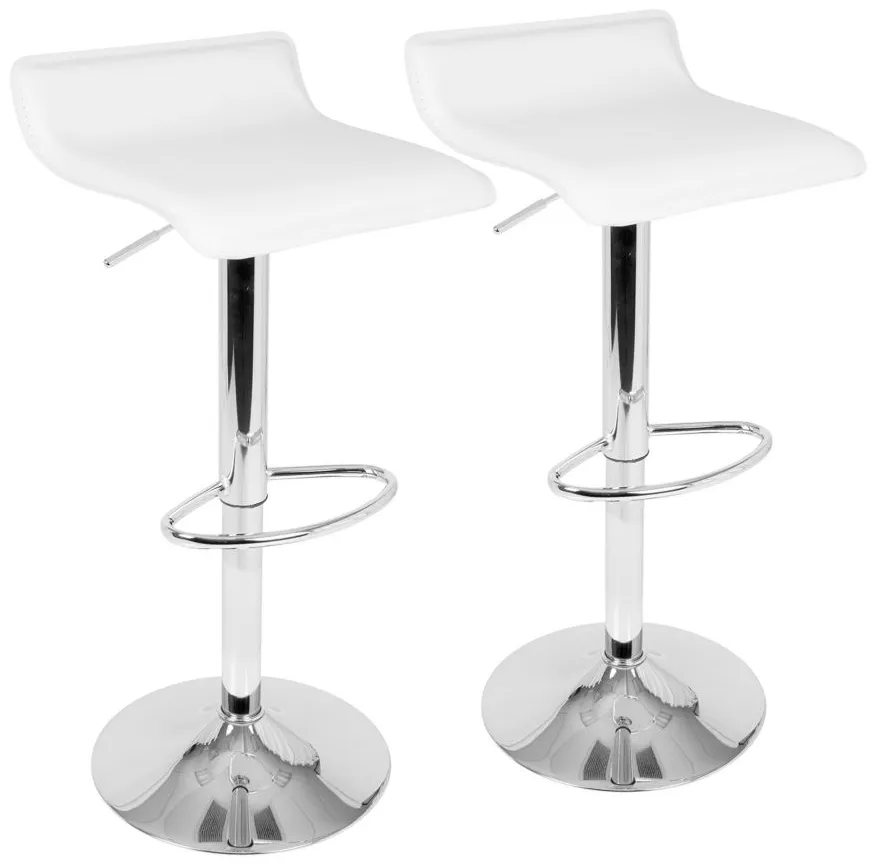 Ale Barstool - Set of 2 in White by Lumisource