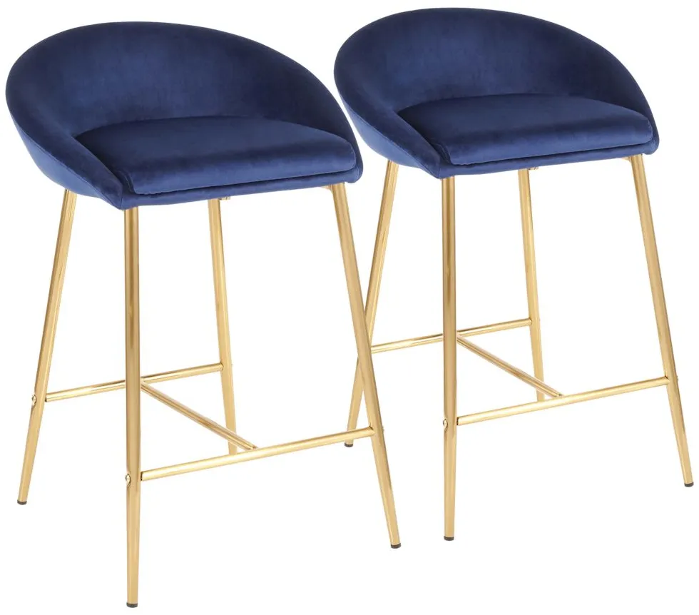 Matisse Counter-Height Stool - Set of 2 in Blue by Lumisource