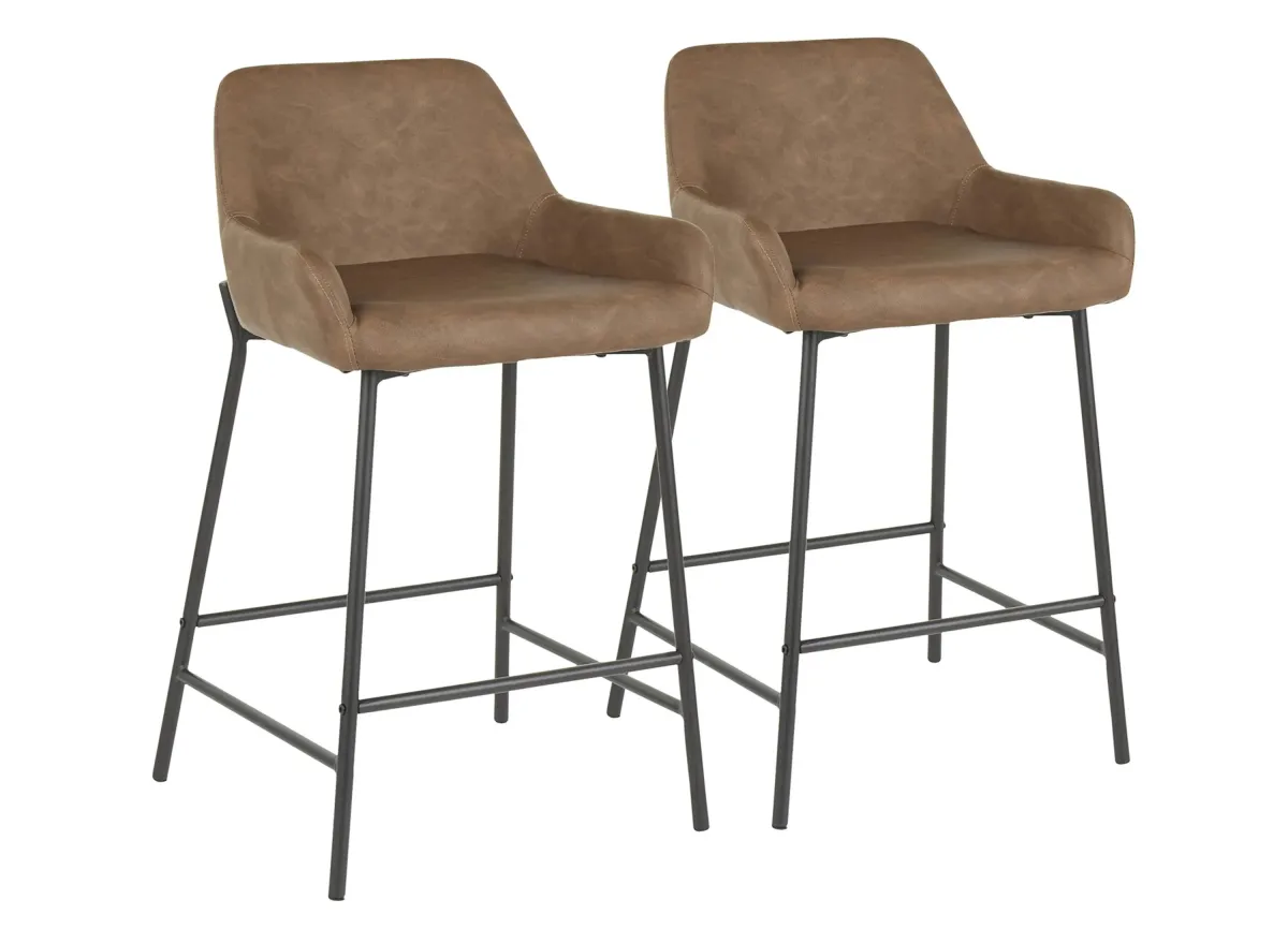 Daniella Counter Stool - Set of 2 in Espresso by Lumisource