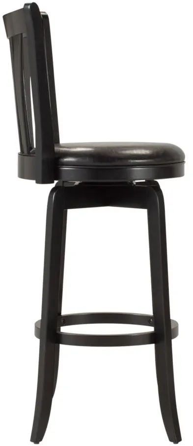 Rennick Swivel Bar Stool in Black / Black by Hillsdale Furniture