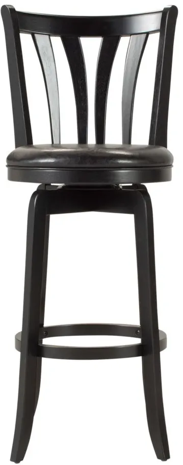 Rennick Swivel Bar Stool in Black / Black by Hillsdale Furniture