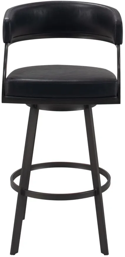 Squire 30" Swivel Barstool in Black by Armen Living
