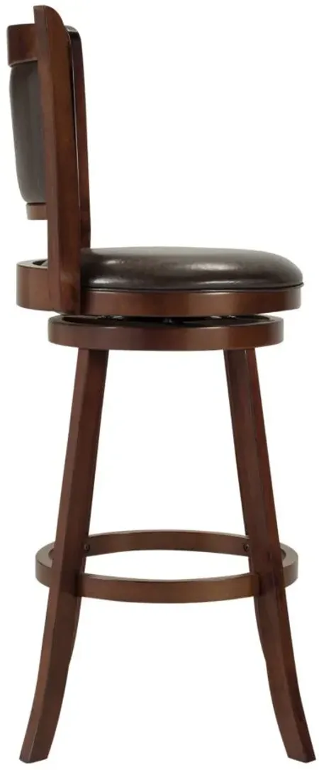 Sherise Swivel Bar Stool in Brown / Cherry by Hillsdale Furniture