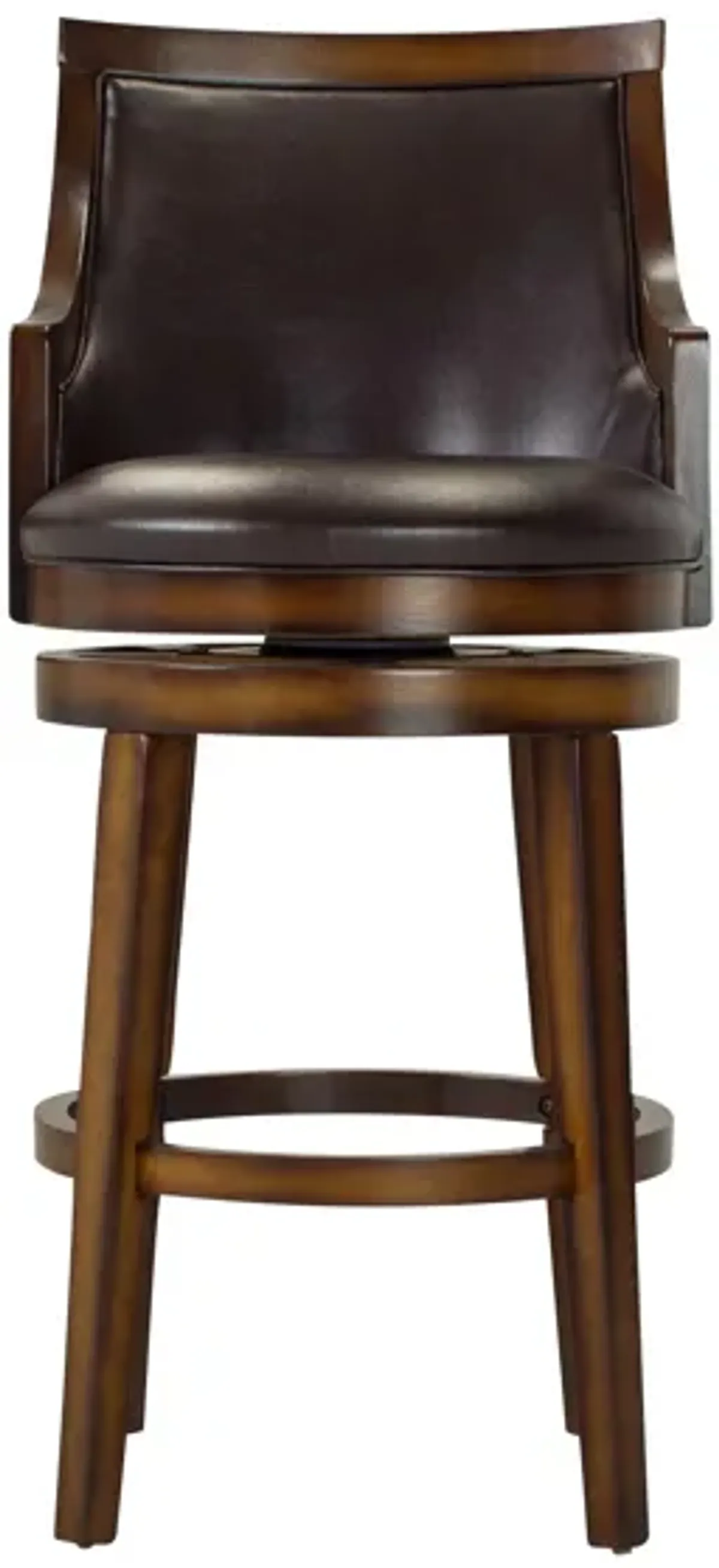 Martel Swivel Bar Stool in Brown / Rustic Oak by Hillsdale Furniture