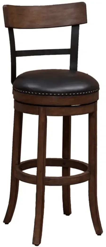 Taranto Bar Stool in Washed Brown by American Woodcrafters
