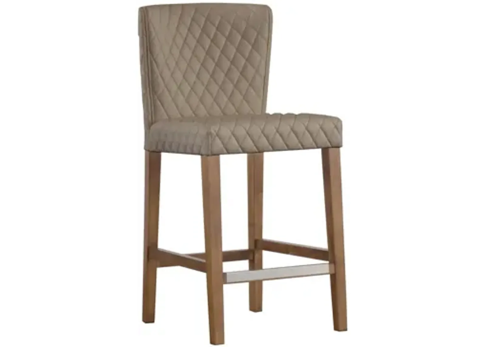 Albie Diamond Stitching PU Leather Counter Stool in Danburry Dune by New Pacific Direct