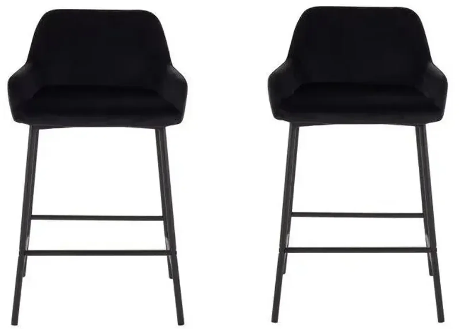 Daniella Counter Stool - Set of 2 in Black by Lumisource