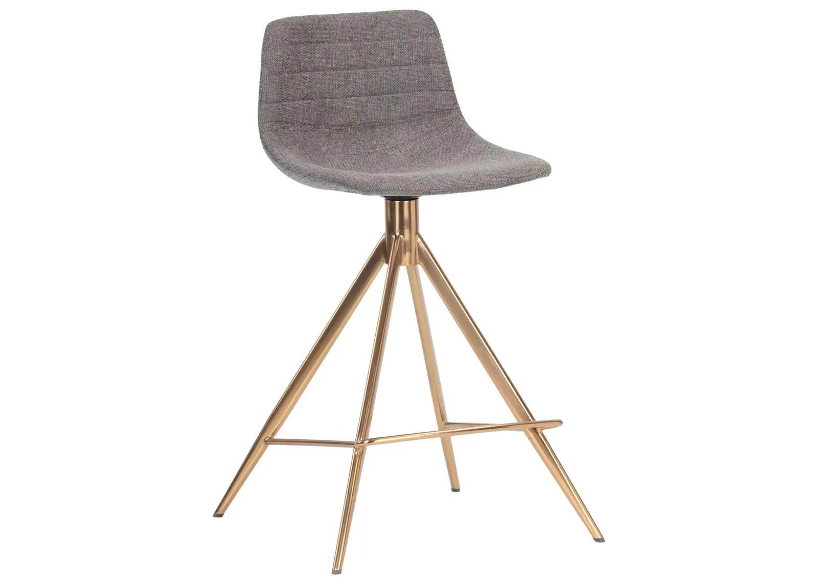 Andres Swivel Counter Stool in Belfast Koala Gray by Sunpan