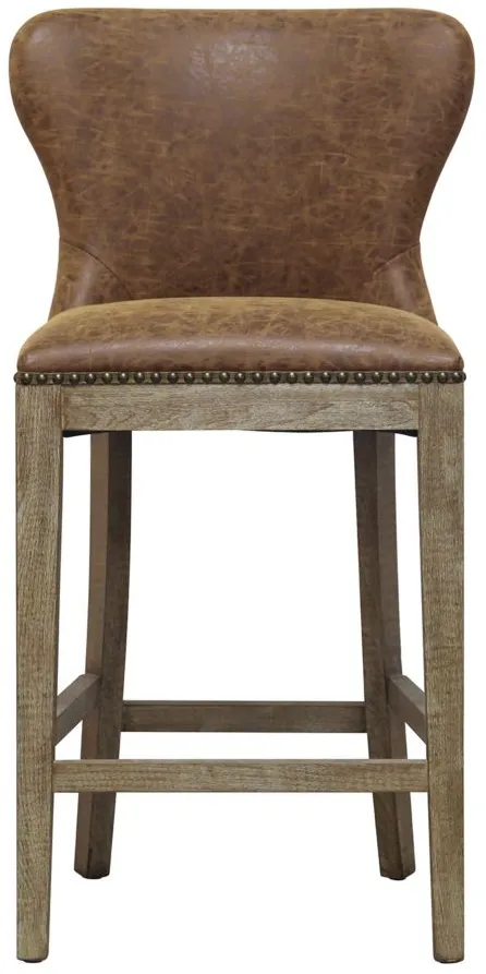 Dorsey Counter Stool in Nubuck Chocolate by New Pacific Direct