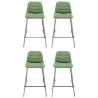 Caleb Counter Stool: Set of 4 in Penta Green by New Pacific Direct