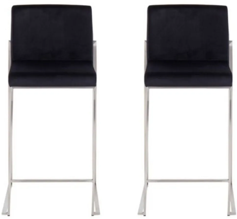 Fuji Counter Stool - Set of 2 in Black by Lumisource