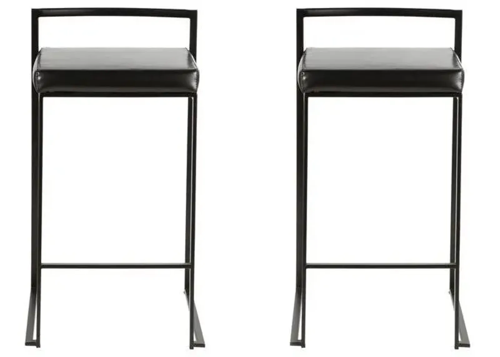 Fuji Counter Stool - Set of 2 in Black by Lumisource