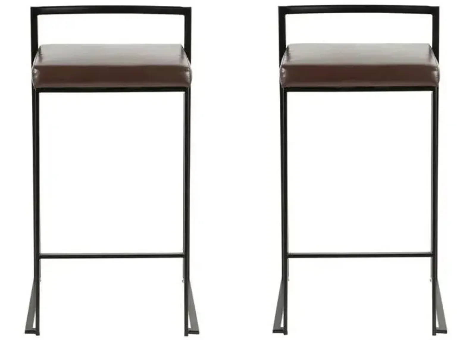 Fuji Counter Stool - Set of 2 in Brown by Lumisource