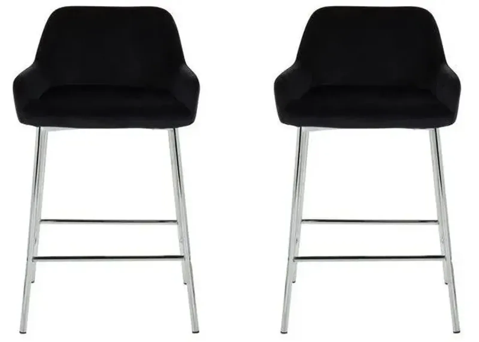 Daniella Counter Stool - Set of 2 in Black by Lumisource