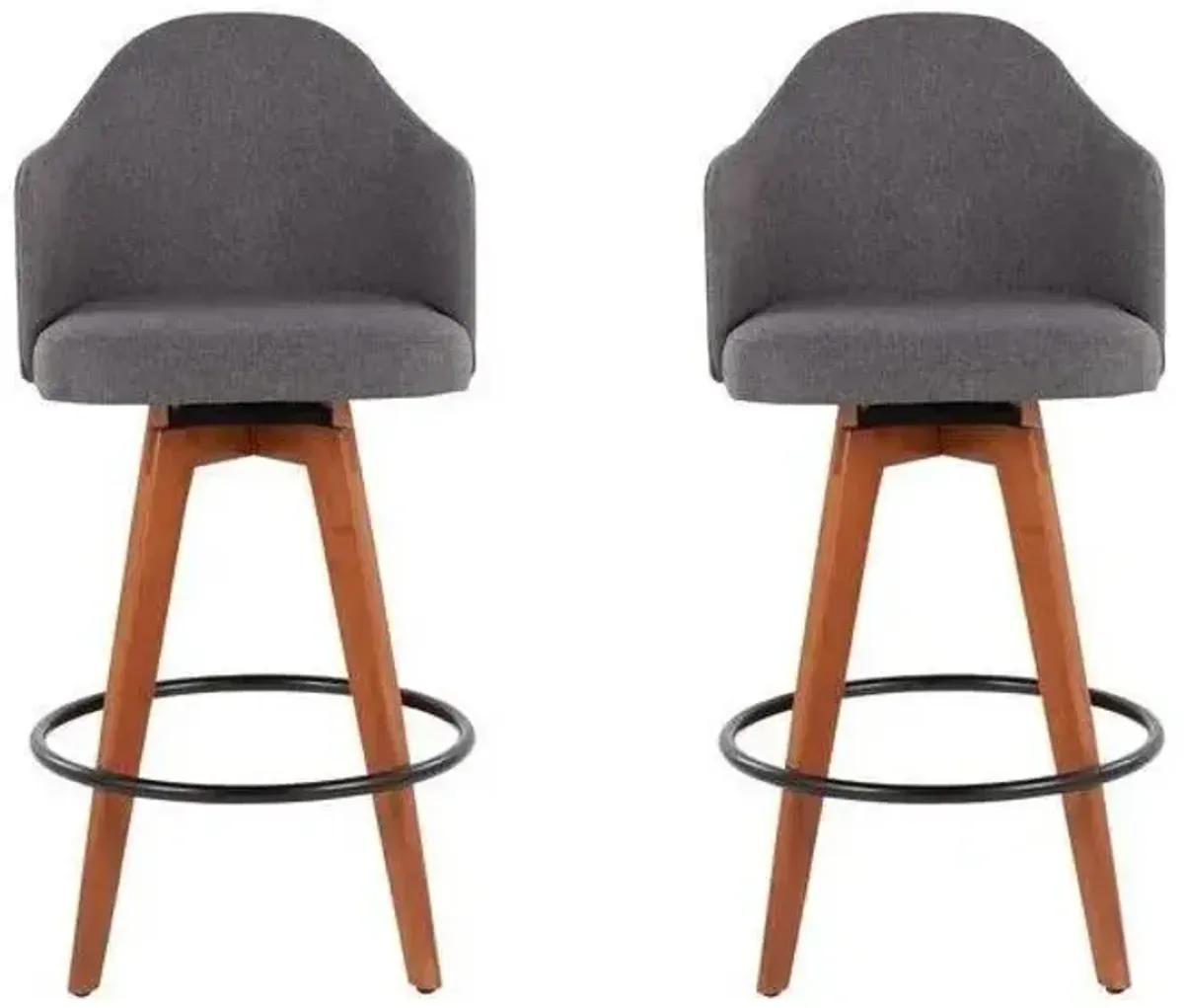 Ahoy Counter Stool - Set of 2 in Gray by Lumisource